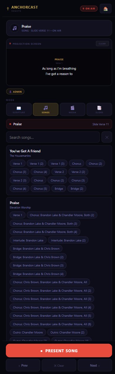 AnchorCast mobile remote